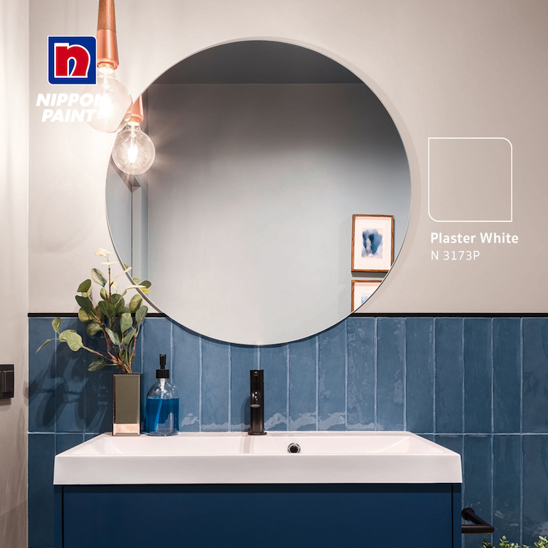 ห้องน้ำโทนสี Plaster white และ Far and Beyond