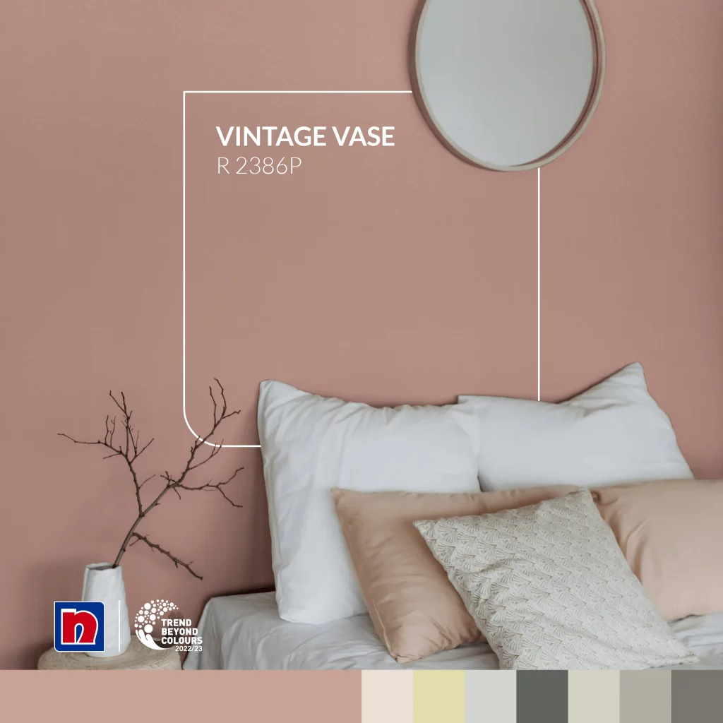 โทนสี Vintage Vase R2386P ชมพู