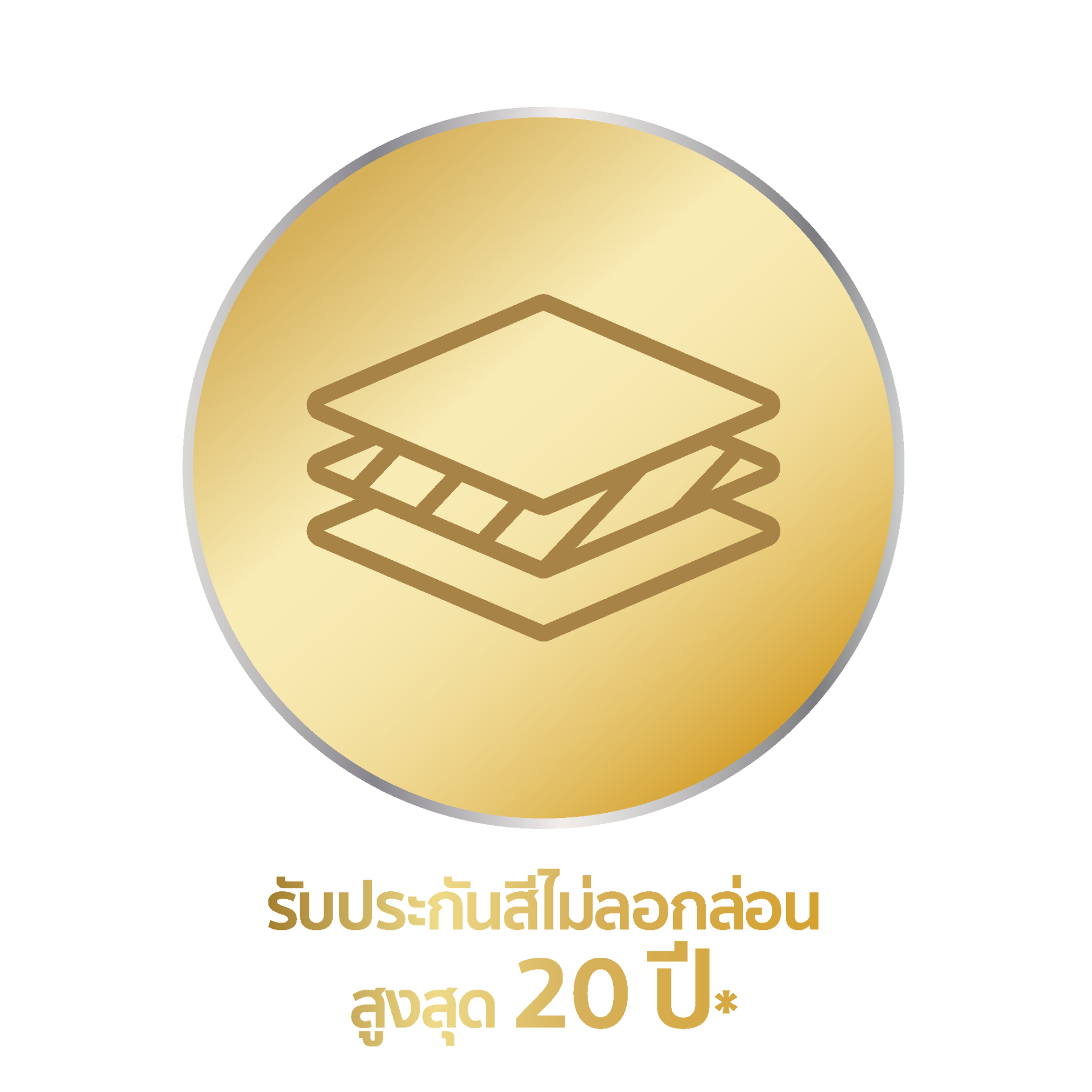 รับประกันสีไม่ลอกล่อน 20 ปี