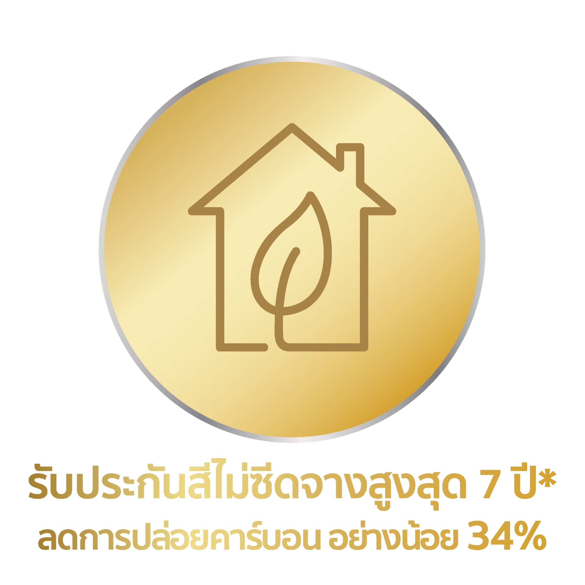 รับประกันสีไม่ซีดจางสูงสุด 7 ปี